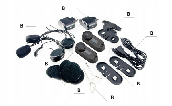 Interkom BLUETOOTH MOTOCYKL MOTOR DWUPAK B7H