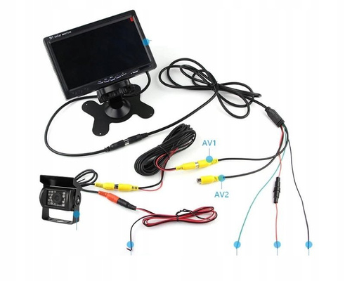 Monitor 7 + kamera z optyką SONY 12/24V kabel A8M