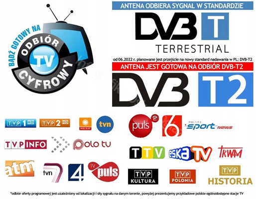 POLSKA CYFROWA ANTENA DVB-T TV NAZIEMNA USB A8S