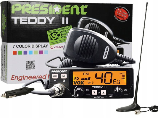 Radio cb President Teddy ASC AM FM ANTENA X6Y ZT8