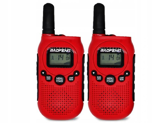 Krótkofalówki 2x walkie-talkie dla dzieci łoki toki Baofeng T6 Panda czerwone B5HR