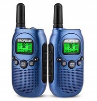 Krótkofalówki 2x walkie-talkie dla dzieci łoki toki Baofeng T6 Panda niebieskie B5HB