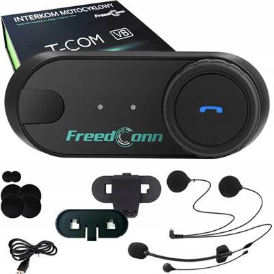 Interkom motocyklowy Bluetooth FreedConn T-Com VB V3 Pro polski lektor BZ8