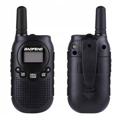 Krótkofalówki 2x walkie-talkie dla dzieci łoki toki Baofeng T6 Panda czarny B5H