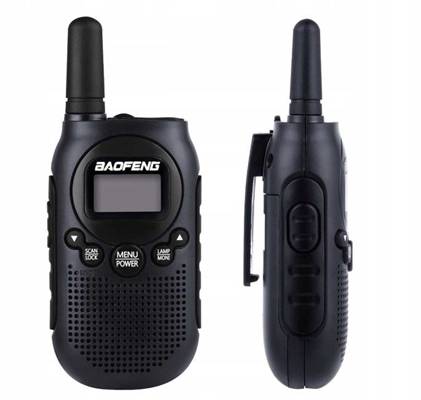 Krótkofalówki 2x walkie-talkie dla dzieci łoki toki Baofeng T6 Panda czarny B5H